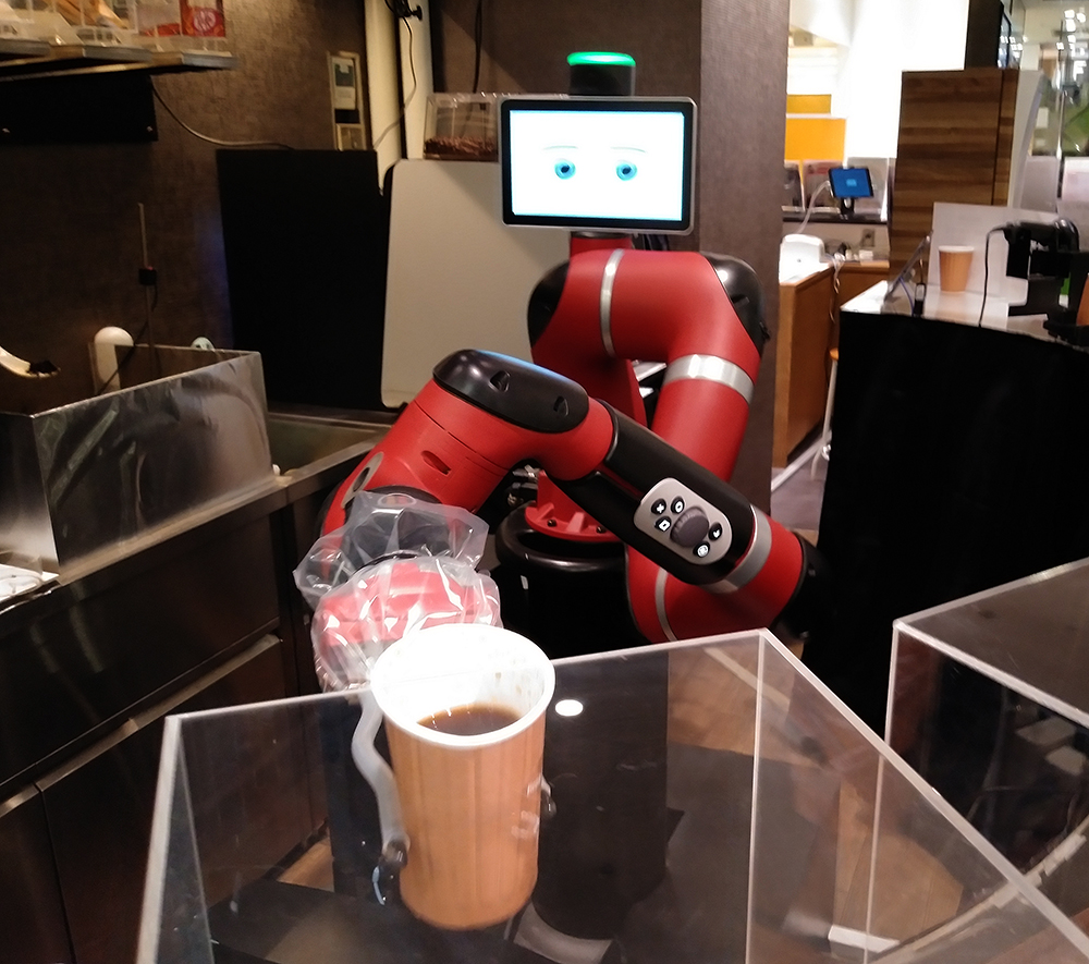 井の頭線・渋谷から徒歩5分の渋谷モディの「変なカフェ」のロボット・トム